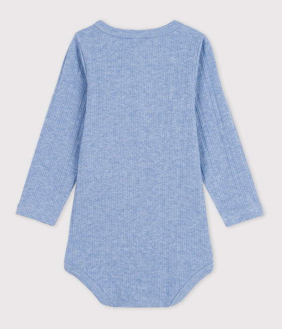 Katoenen body met lange mouwen en Tunesische hals voor baby's SKY