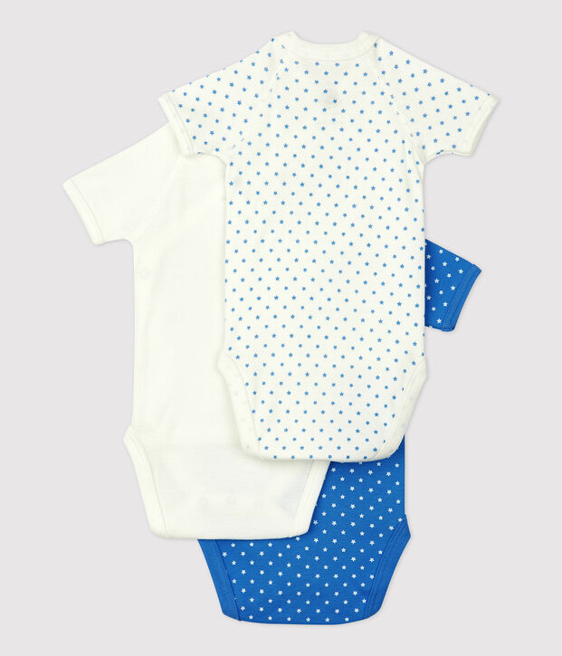 Set van 3 babybody's in biokatoen multicouleur
