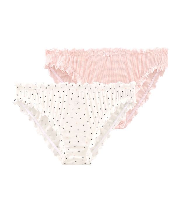 Set van 2 damesslips met volants multicouleur