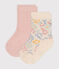 2 paires de chaussettes en coton fleurs bébé variante 1