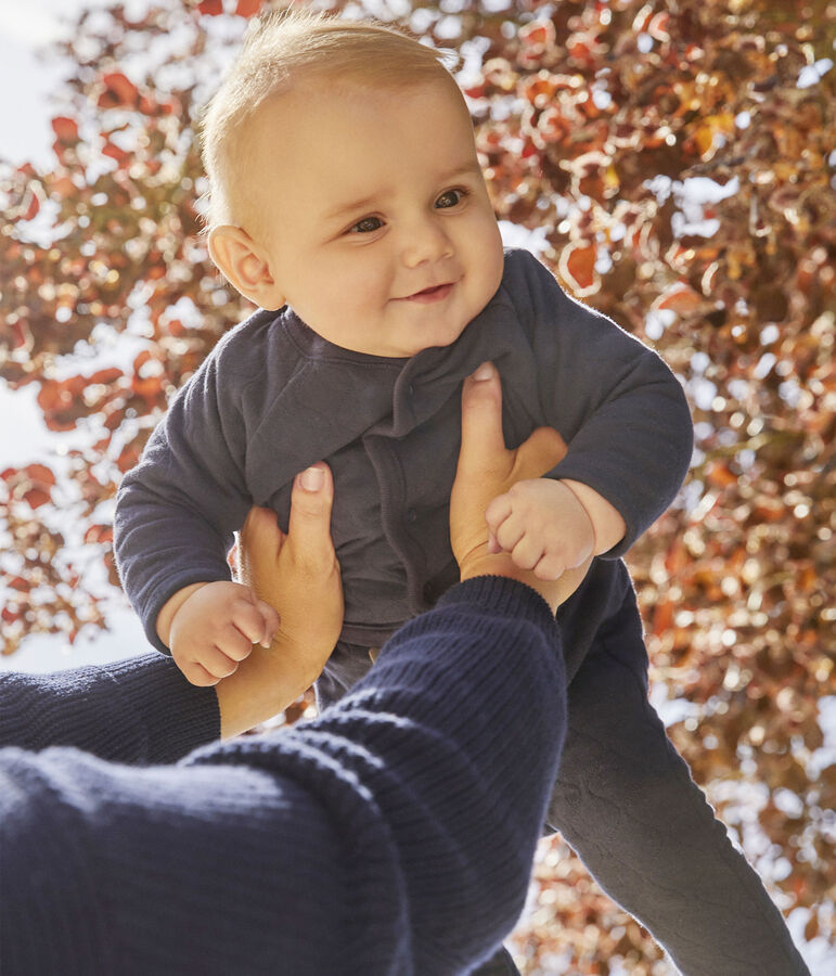 Tweedelig gewatteerd setje van katoen voor baby's blauw
