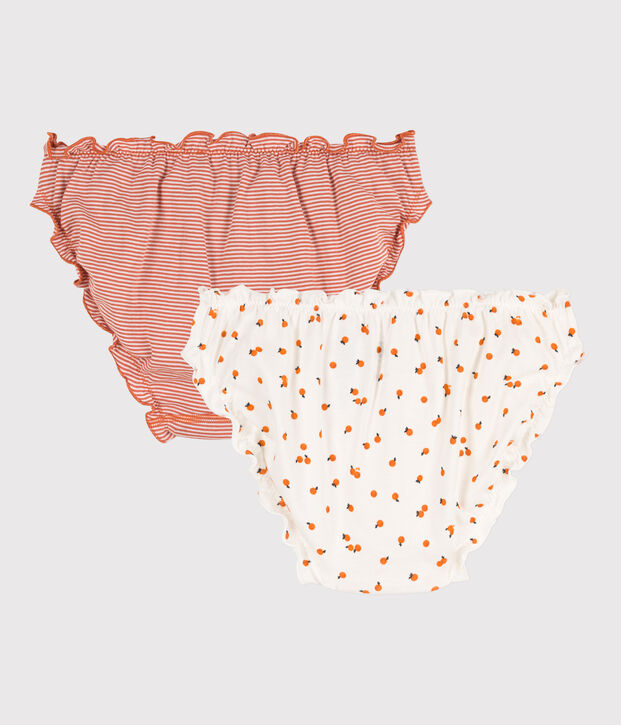 Lot 2 culottes froufrou en coton Femme multicouleur