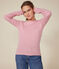 L'ICONIQUE, T-shirt voor dames met cocottesteek in katoen roze ROSELINE CHINE