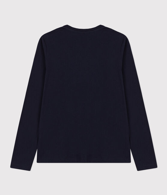 Tee-shirt LE DROIT col V en coton Femme bleu SMOKING