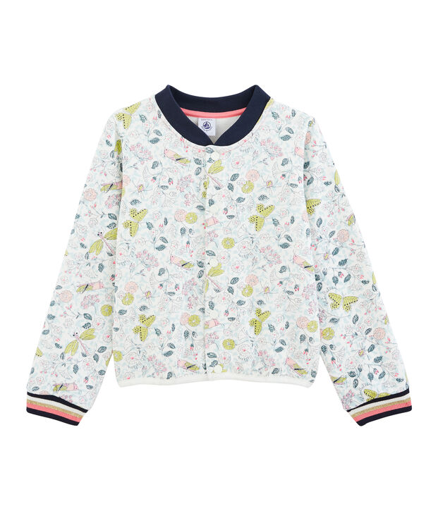 Cardigan enfant fille blanc/multicouleur