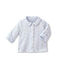 Omkeerbaar gewatteerd uniseks babyvestje met milleraies-strepen - Vorige collectie blauw FRAICHEUR/wit ECUME