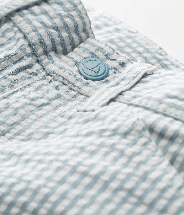 Pantalon b&eacute;b&eacute; gar&ccedil;on ray&eacute; bleu/blanc