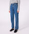 Pantalon droit en denim Femme bleu DENIM MOYEN
