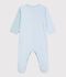 Pyjama b&eacute;b&eacute; en coton imprim&eacute; &agrave; rayures bleu/blanc