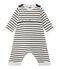 Pakje met streepjes voor babyjongens beige COQUILLE/blauw SMOKING