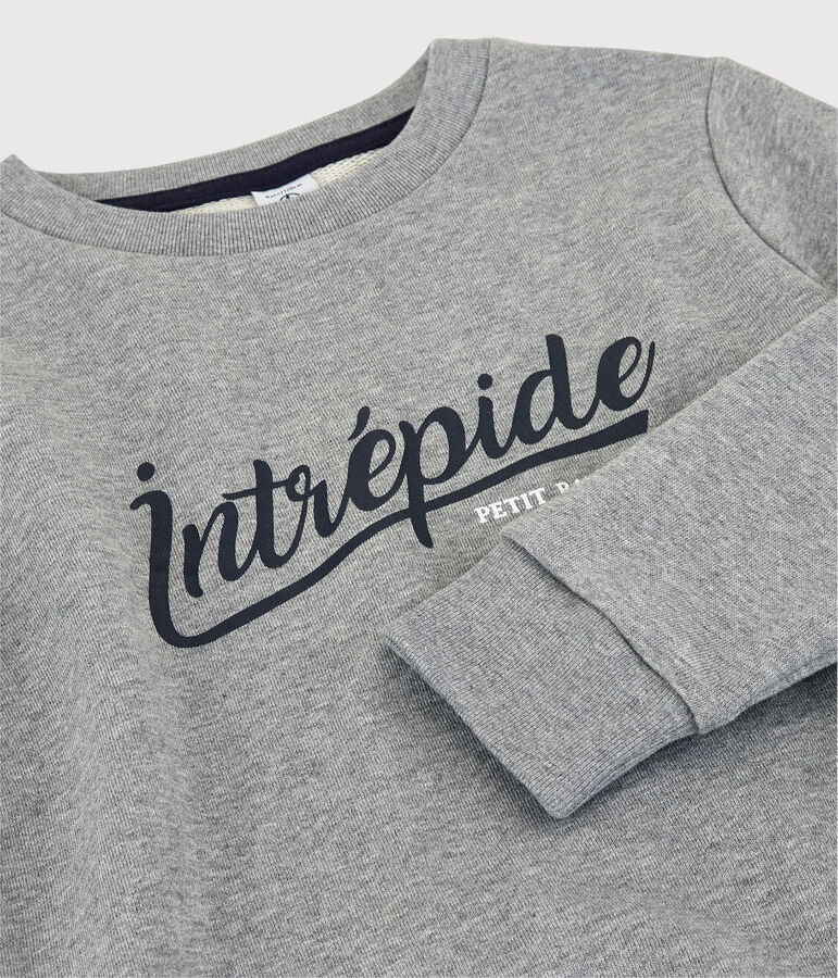 Sweatshirt en molleton enfant gar&ccedil;on gris