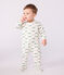 Pyjama bébé en molleton gratté ouverture au dos imprimé croco MILK/ MULTICO