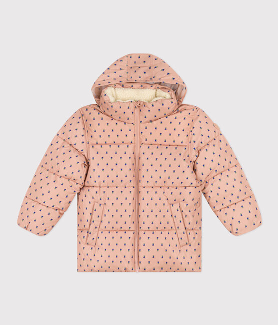 Donsjack met oprolbare capuchon voor meisjes VINTAGE/ MULTICO