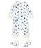 Ensemble nuit bébé en bouclette éponge grattée extra chaude blanc MARSHMALLOW/bleu MAJOR CN