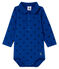 Body met lange mouwen en polokraag babyjongen blauw LIMOGES/blauw SMOKING