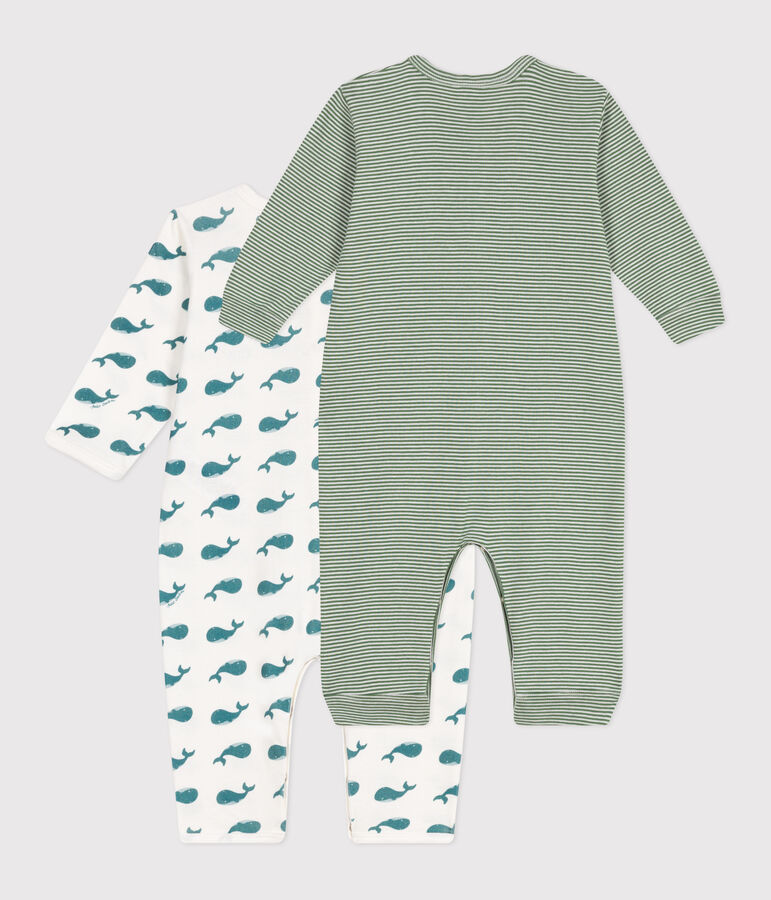 Setje met 2 katoenen babypyjama's zonder voetjes met print multicouleur