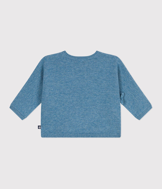 Brassière bébé cache-cœur ajourée en tricot laine et coton ADRIATIC