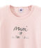Warme pyjama in geruwde bouclébadstof voor meisjes roze JOLI