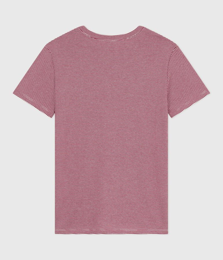 Katoenen dames-T-shirt met korte mouwen - L'Iconique rood/wit
