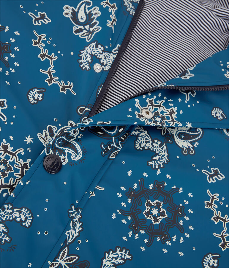 Iconisch oliejasje van gerecycled materiaal en biologisch katoen blauw