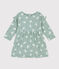 Jurk met lange mouwen in doorgestikte tubic met print voor baby's PAUL/ MULTICO