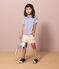 Gestreept T-shirt in katoen voor meisjes blauw AVALANCHE/wit PERSE