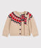 Babycardigan in tricot van wol en katoen TRENCH/ MULTICO
