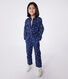 Combinaison enfant en coton manches longues fleurie