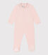 Pyjama bébé uni rose en velours