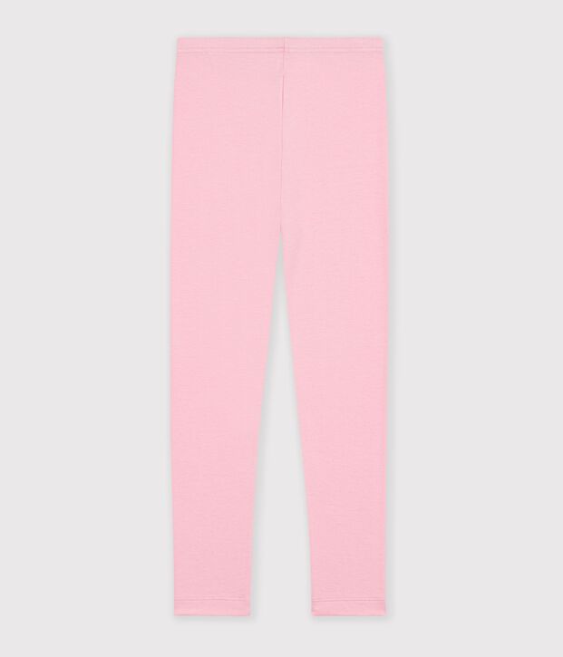 Legging enfant en coton uni rose clair