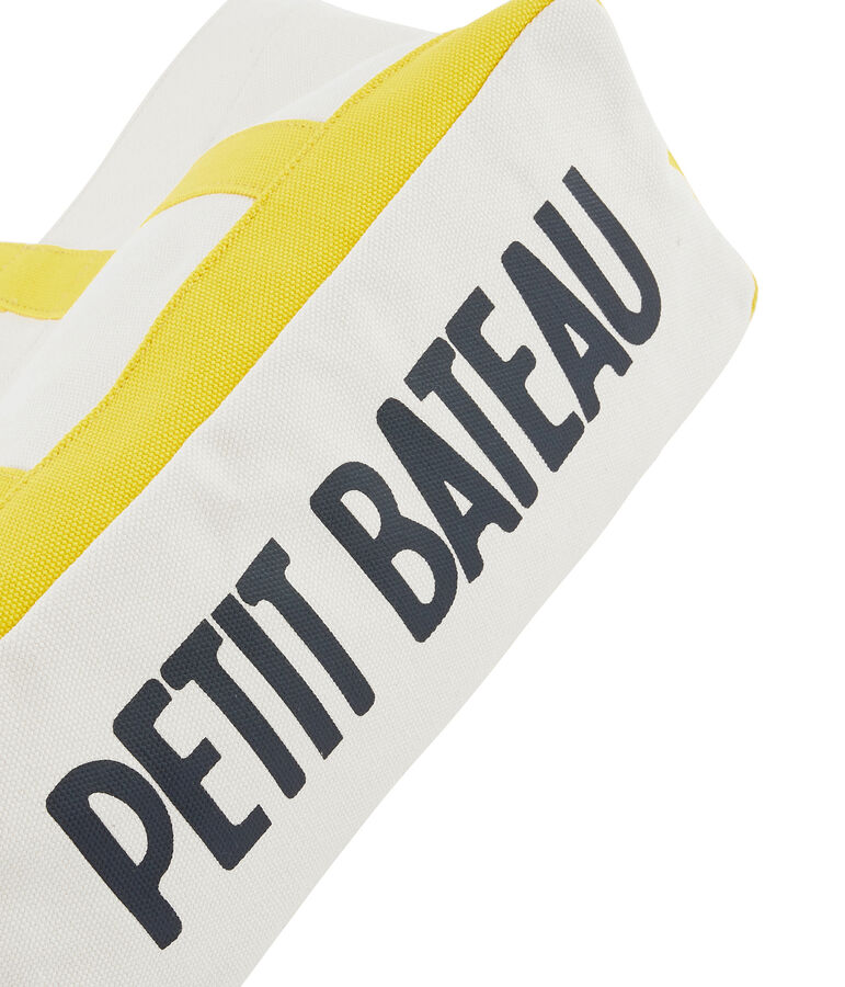 Shoppingbag wit/geel