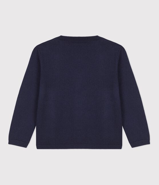 Jongenscardigan van wol en katoen blauw SMOKING