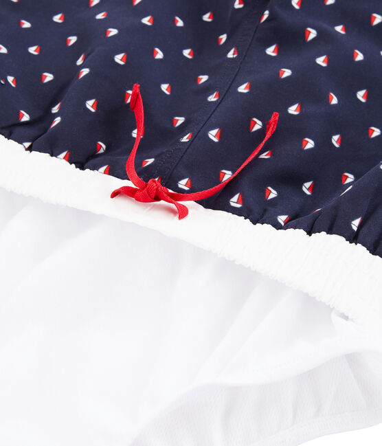 Strandshort met print voor jongens blauw SUBMARINE/wit MULTICO