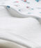 Combicourt bébé garçon bi-matière blanc ECUME/blanc MULTICO
