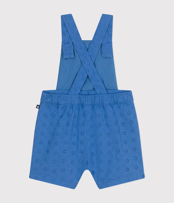 Salopette courte en broderie anglaise bébé bleu GAULOISE