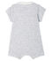 Korte bodypyjama van gebreide stof voor baby's grijs POUSSIERE/wit MARSHMALLOW
