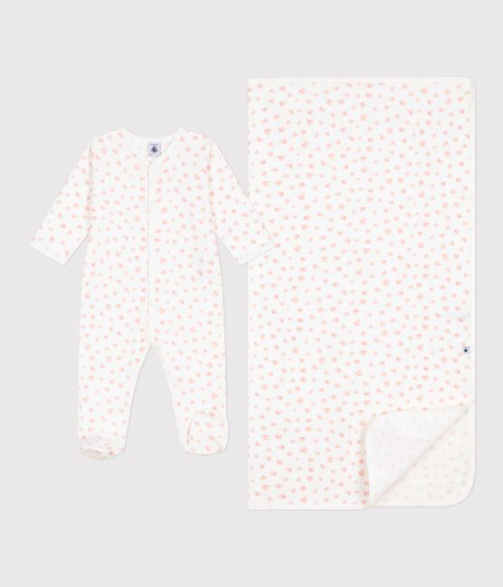 Lot cadeau bébé en coton imprimé fleuri variante 1