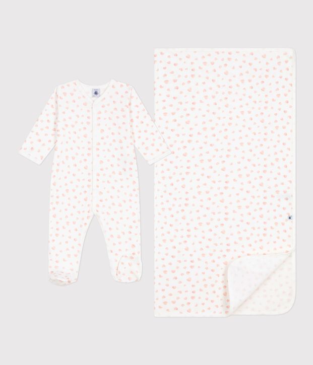 Cadeauset babypyjama van katoen met bloemenprint multicouleur