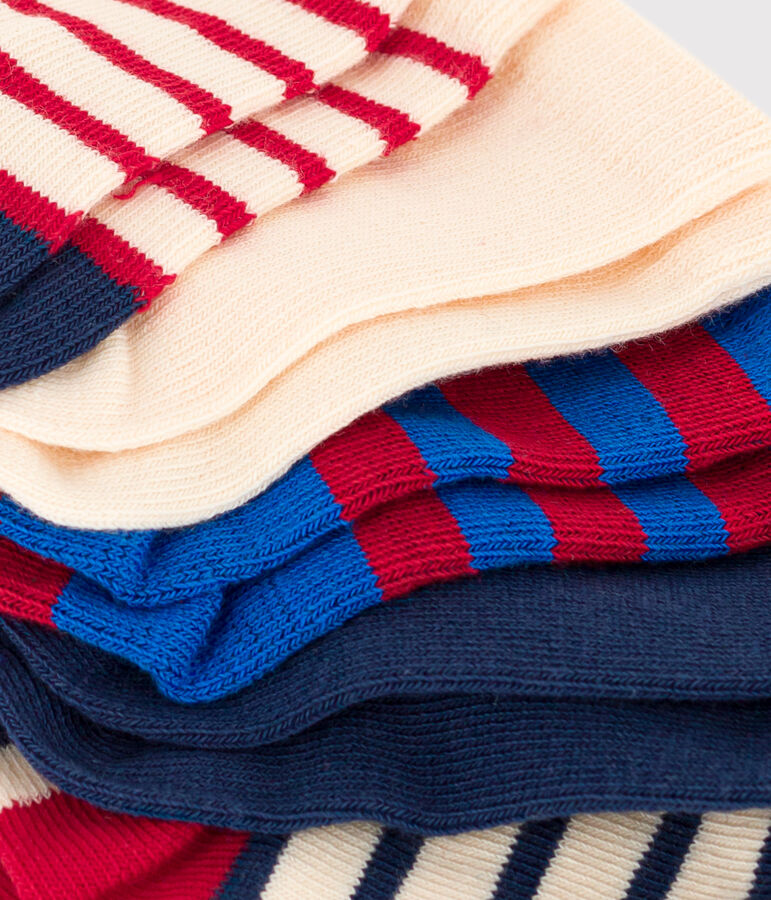 Set van 5 paar gestreepte babysokken in katoenjersey variante 1