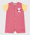 Kort katoenen babypakje Petit Bateau X Snoopy rood CORRIDA/wit MARSHMALLOW