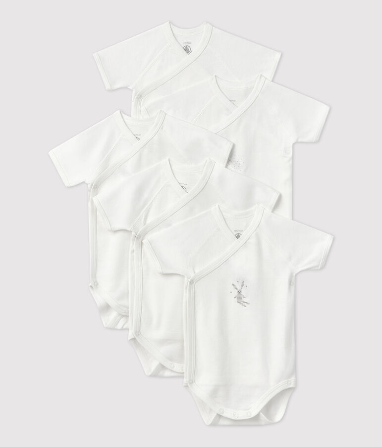 Set van 5 babybody's in biokatoen variante 1