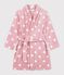 Kamerjas van fleece met print voor kinderen roze/wit