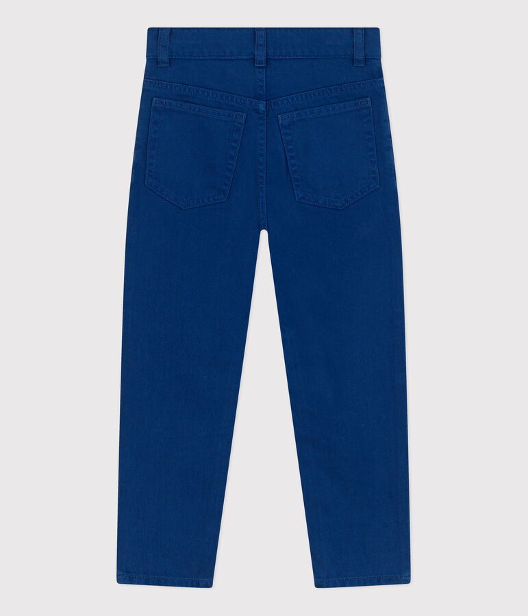 Rechte jongensbroek in denimkleur blauw