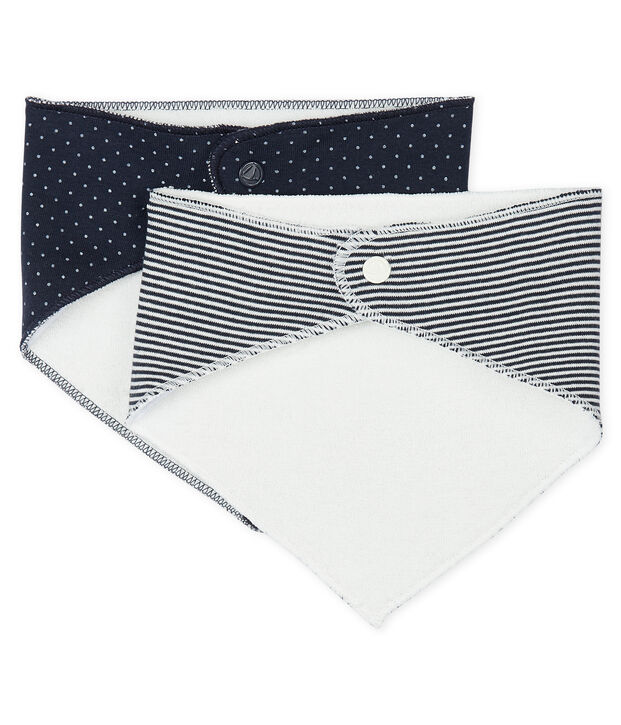 Set van 2 bandana-slabbetjes voor baby meisje multicouleur