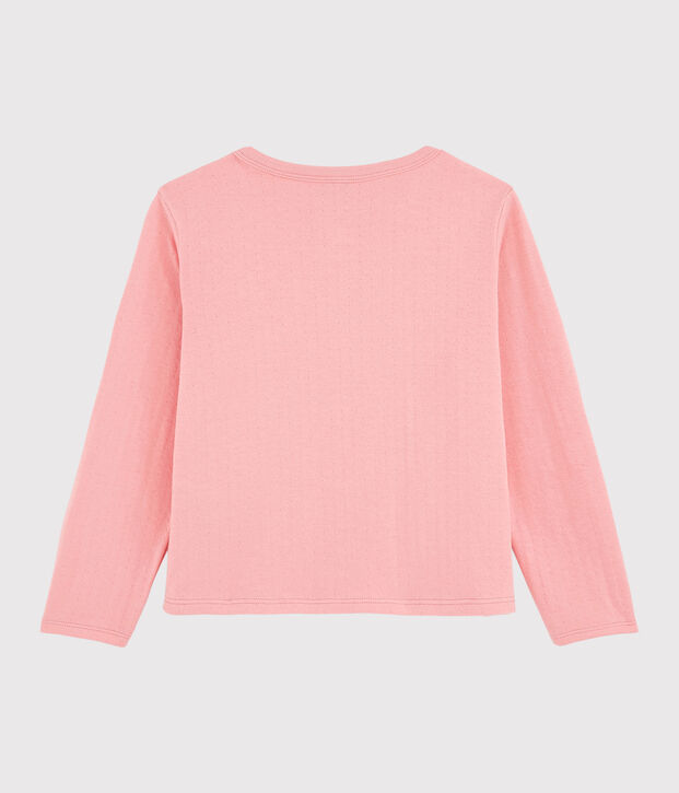 Cardigan en tubique enfant fille rose