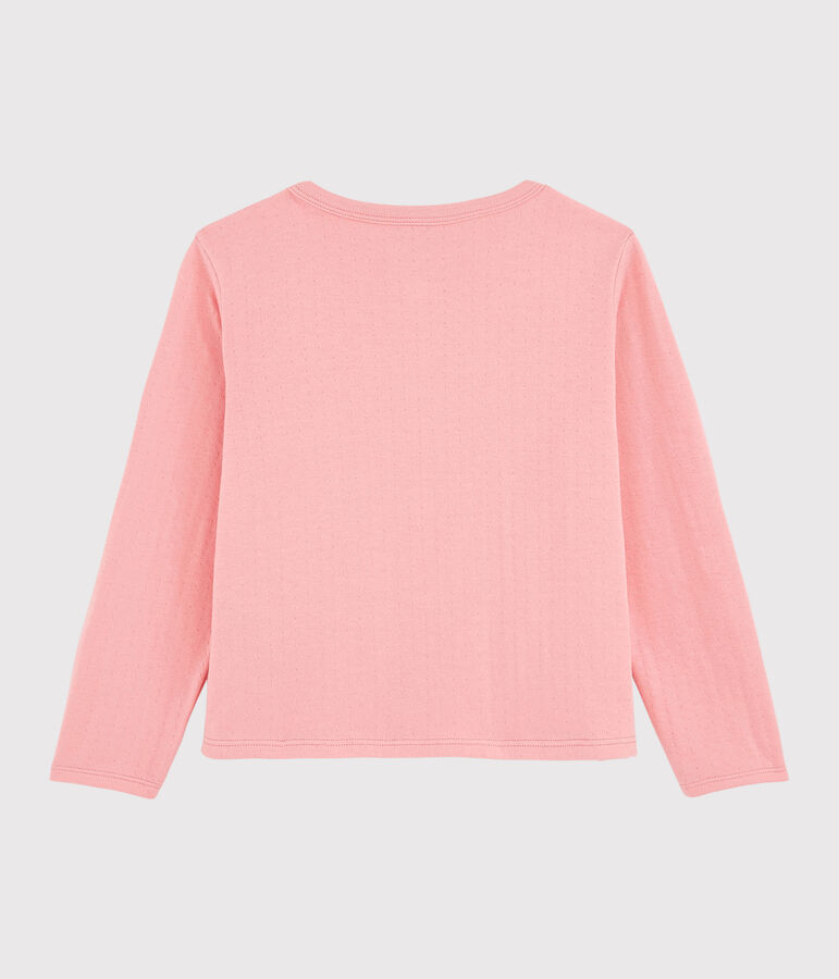 Cardigan en tubique enfant fille rose