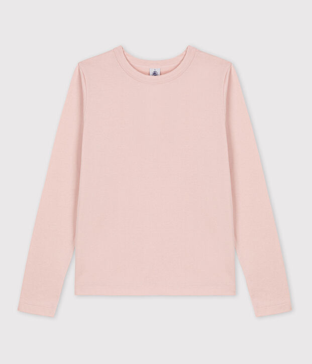 L'ICONIQUE, dames-T-shirt met ronde hals in katoen roze