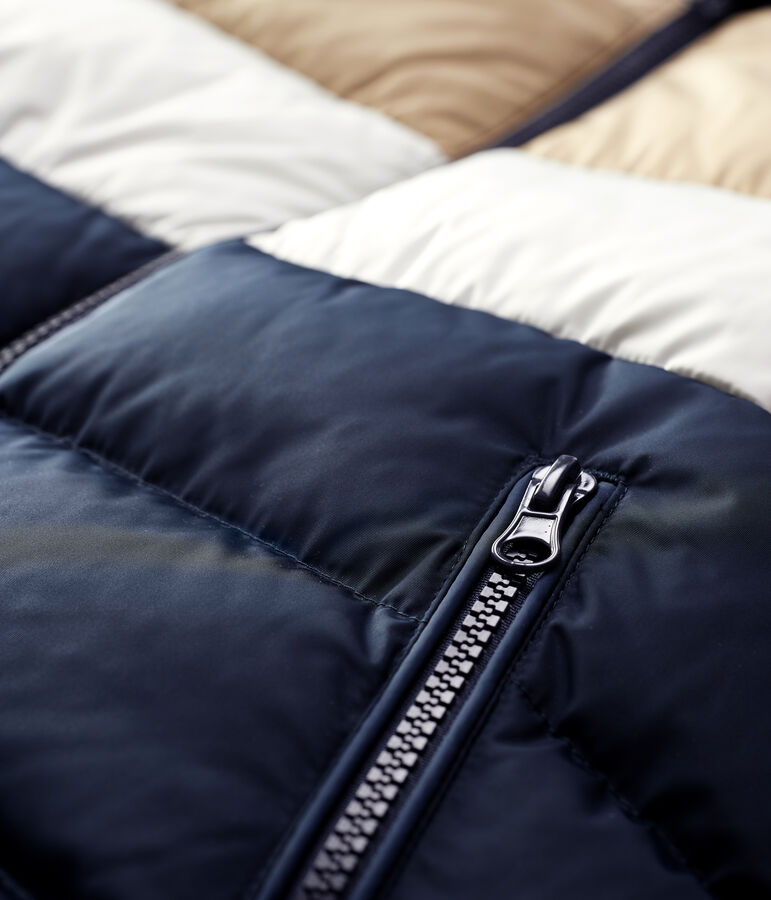 Jongens donsjack blauw/multicouleur