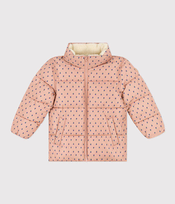 Donsjack met oprolbare capuchon voor meisjes VINTAGE/MULTICO