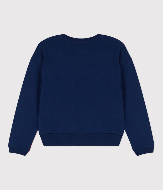 Sweatshirt en coton Femme bleu fonc&eacute;